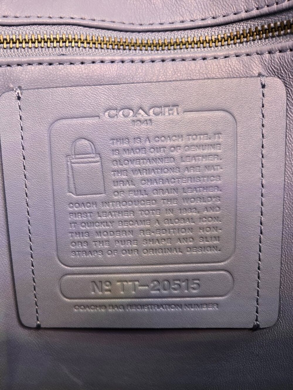 Coach Skinny Tote in Glovetanned Leather - Picture 7 of 11